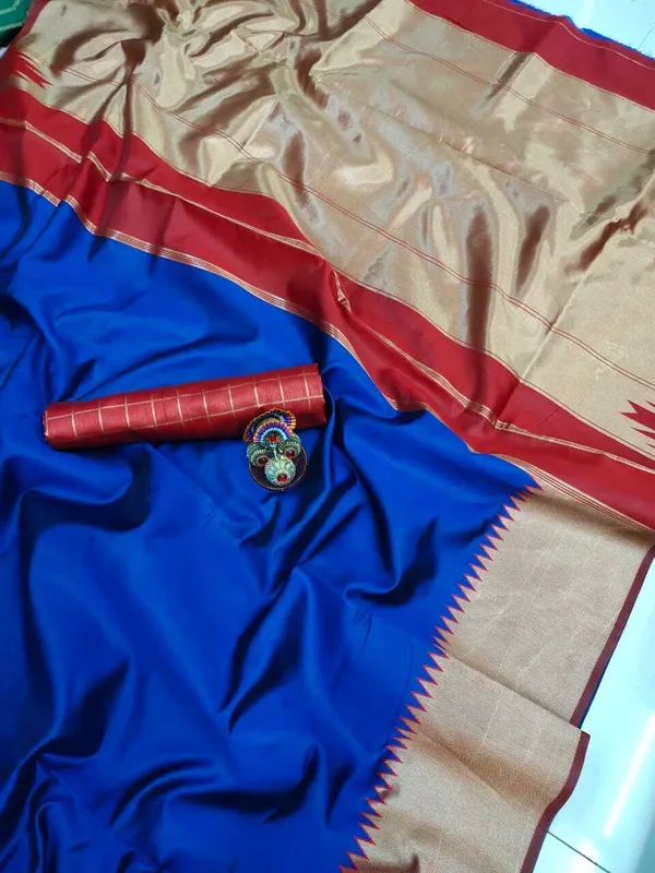 Dark_Blue_Embellished_Banarasi_Jacquard_Saree_(Dark_Blue)